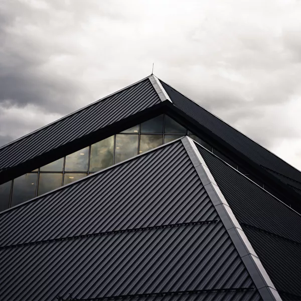 Dark gray metal roof